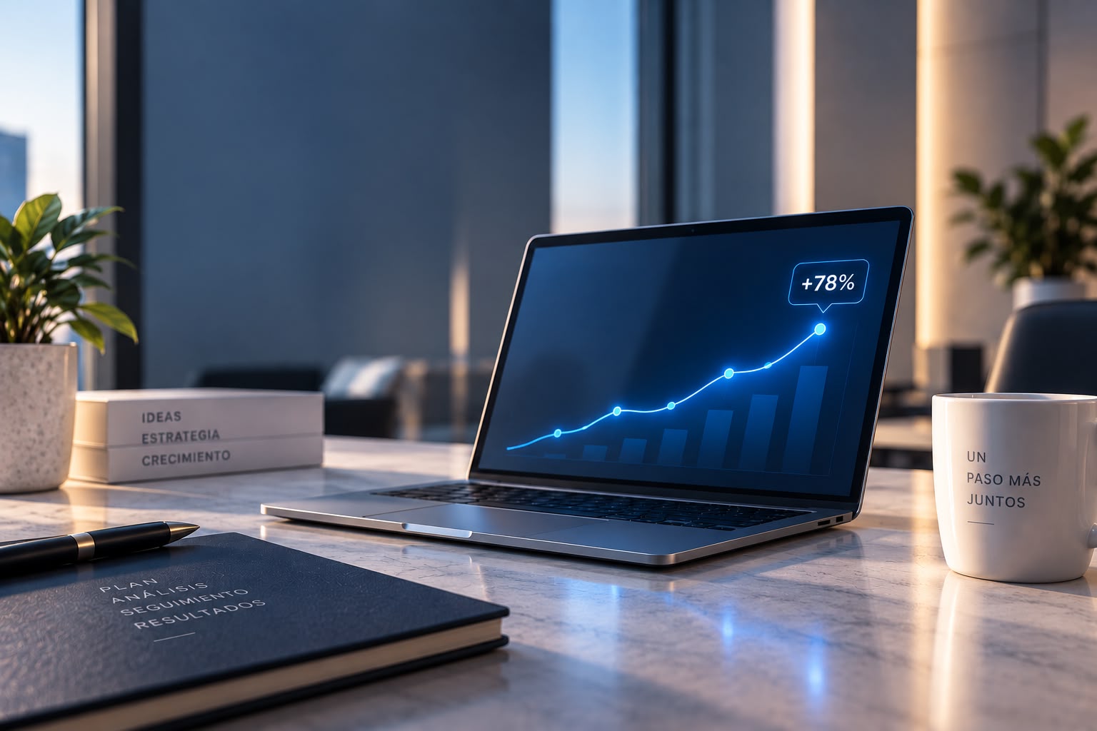 Gráfico de evolución para una estrategia digital